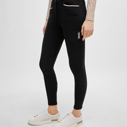 Hannah High Waist Knee Patch - Black