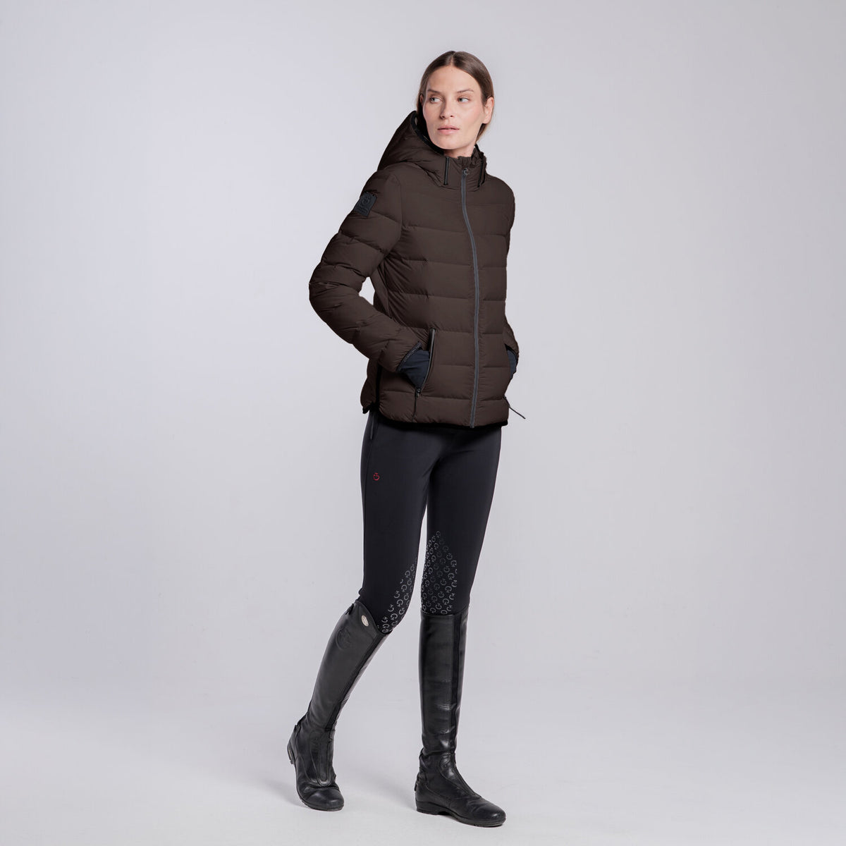 CT Hooded Down Jacket - Espresso