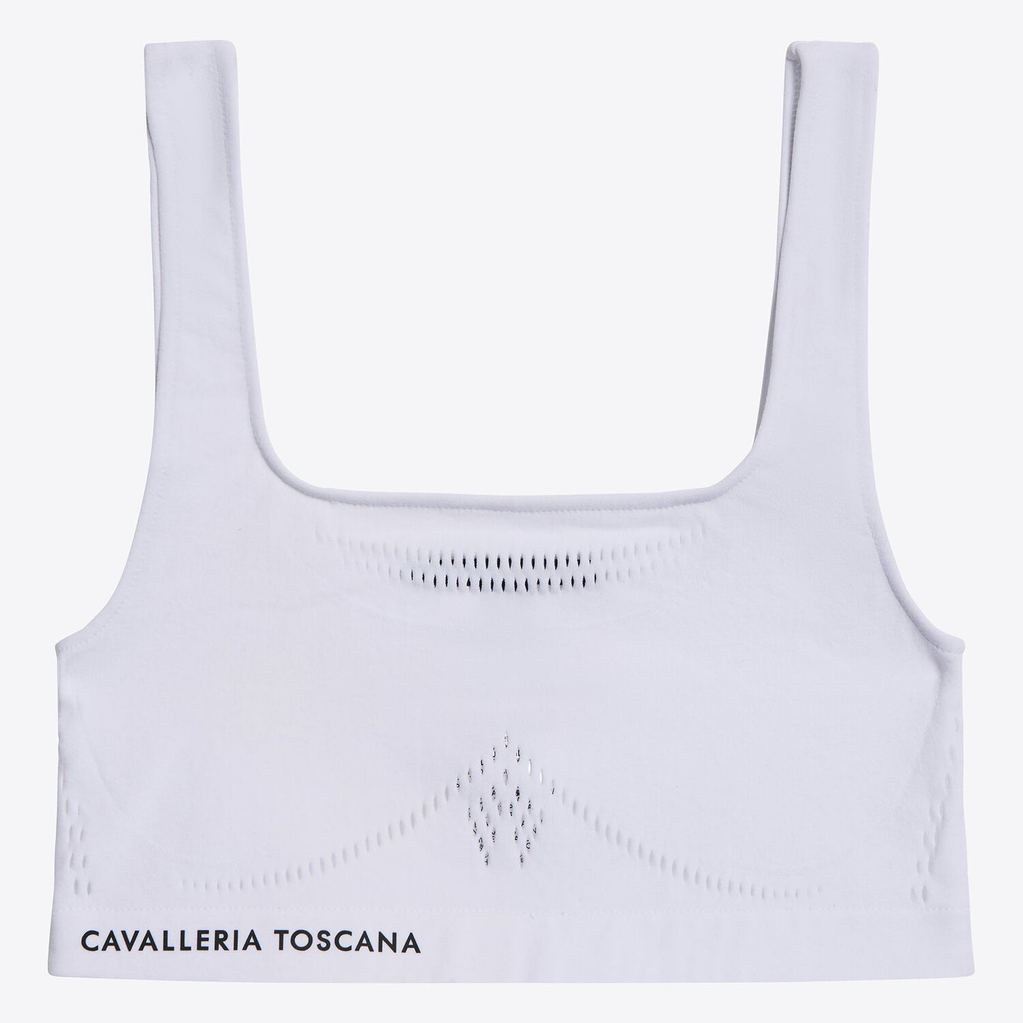 Tech Knit Crop Top Bra - White