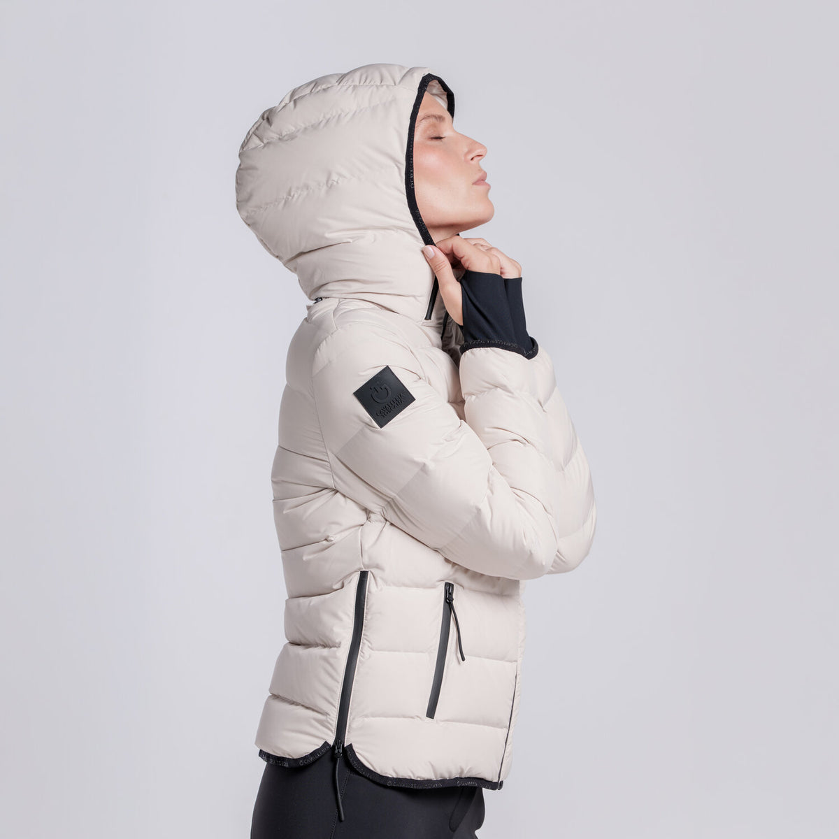CT Hooded Down Jacket - Rainy Day