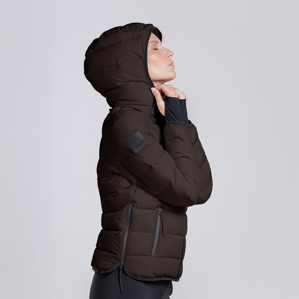 CT Hooded Down Jacket - Espresso