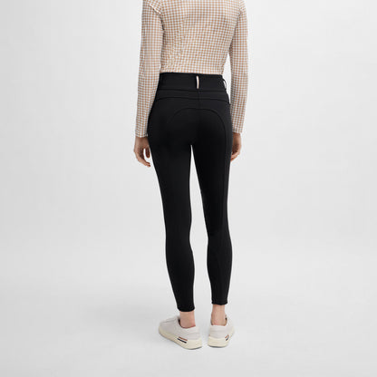 Hannah High Waist Knee Patch - Black