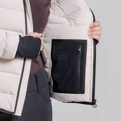 CT Hooded Down Jacket - Rainy Day