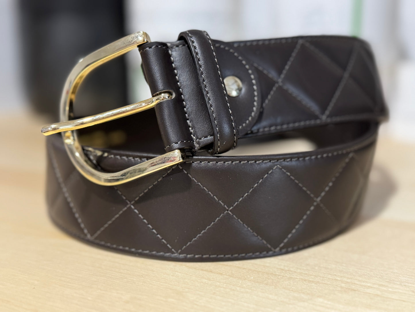 Ts -Brown  Leather Belt