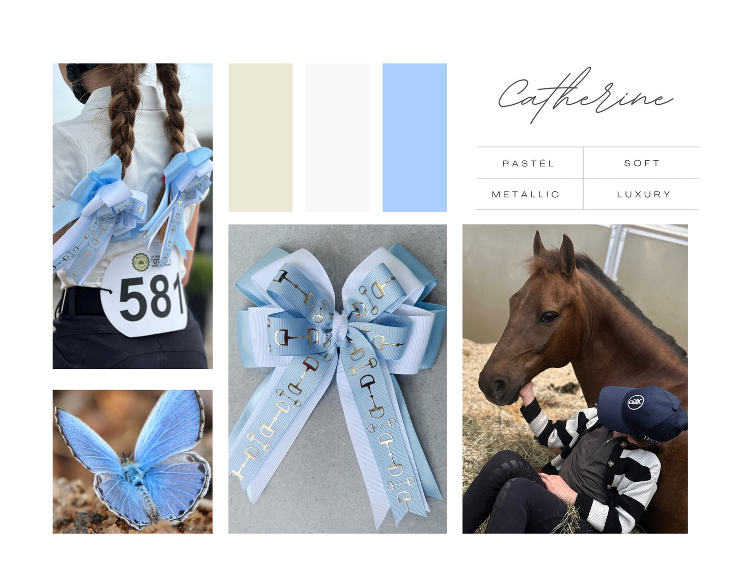 The Blue Equestrian Bows