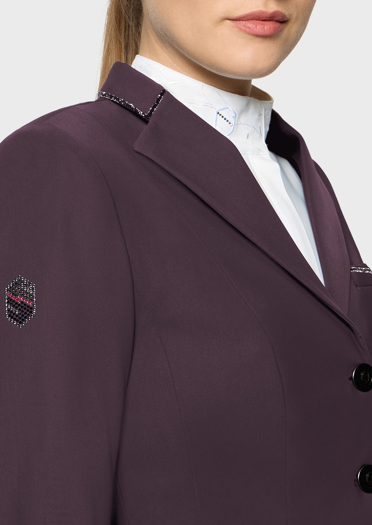 Victorine Crystal Fabric - Black Cherry